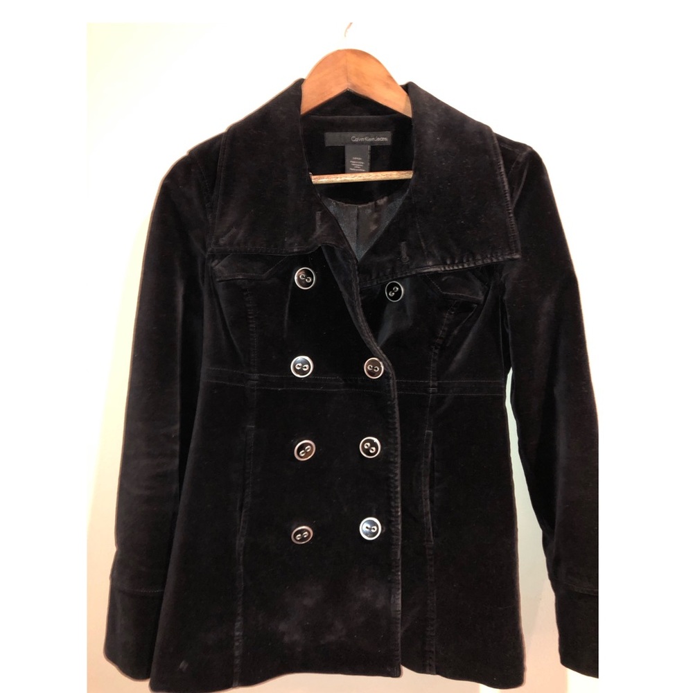 Calvin Klein Women’s Velvet Pea Coat